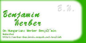 benjamin werber business card